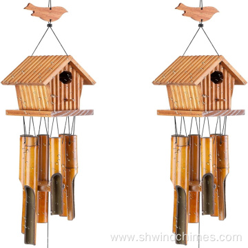 Birdhouse Wind Chimes for Outdoor Yard and Garden Decor